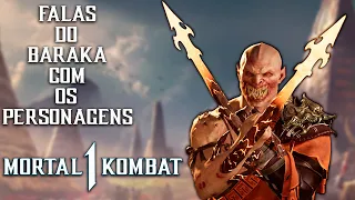 FALAS DO BARAKA COM OS PERSONAGENS - MORTAL KOMBAT 1