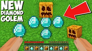 What if YOU SPAWN NEW SECRET DIAMOND GOLEM in Minecraft ? NEW WAY TO SPAWN GOLEM !