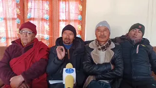 Press conference by zanskar Buddhist associations.