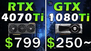 RTX 4070 Ti vs GTX 1080 Ti | REAL Test in 8 Games 1440p | Rasterization, RT, DLSS, Frame Generation