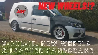 (Abandoned VW Caddy Part 10) U-Pull-It, Fitting New Wheels & A Leather Handbrake
