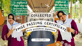 Got my fmge passing certificate from Delhi🔖#fmge #passingcertificate