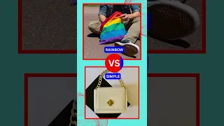 Rainbow vs Simple | This or That Pick One Kick One Would You Rather Choose Your Gift #shorts #quiz