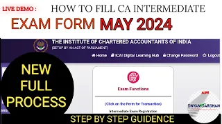 Live Demo :- How to Fill CA Intermediate / Final May 2024 Exam Form