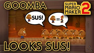 Super Mario Maker 2 - This Goomba Looks Kinda Sus (Among Us Levels)