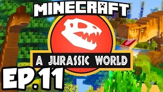 Jurassic World: Minecraft Modded Survival Ep.11 - HUNT FOR FOSSILS!!! (Rexxit Modpack)
