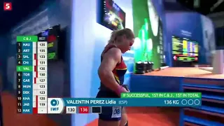 136kg C&J by Lydia valentin in 2018 WWC