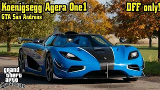 Koenigsegg Agera One1(Dff only) |GTA SAN ANDREAS