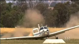 Student pilot survives landing with missing wheel