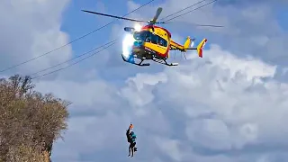 This Helicopter Accidentally Hits Power Lines