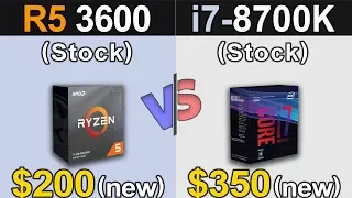 Ryzen 5 3600 Vs. i7-8700K | 1080p and 1440p | New Games Benchmarks