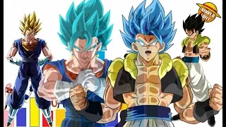 TODOS LOS NIVELES DE PODER DE GOGETA VS VEGETTO - EXPLICACIÓN FINAL DE LA FUSIÓN MAS PODEROSA