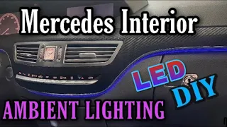 Mercedes S-Class DIY“ How To Interior LED Ambient Lighting " Pt1 W221S550