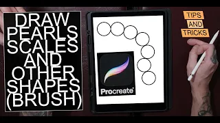 IPad Procreate Stamp Brush drawing pearls and other shapes for tattoo designs