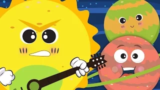 The Planet Song ☀🌛 | Nursery Rhyme With Lyrics ★ ★ | Solar System Song For Children