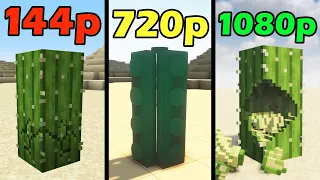 Minecraft in Different Quality be like:
