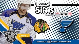 Blackhawks vs Blues: Game 2 (NHL 16 Hockey Sims)