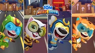 Talking Tom Hero Dash Power Plant Tom vs Queen Bee Angela vs Hurricane Hank vs Tiger Ginger Gameplay