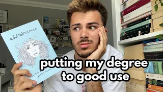 literature graduate reads bad youtuber books (ft gabbie hanna, jake paul, miranda sings, etc)