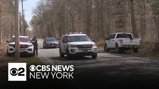 Police search woods in Manorville for evidence connected to Gilgo Beach murders