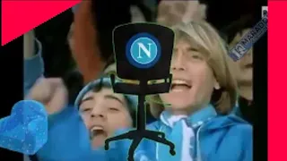 Pikachu spinnig on chair but its "Nino D'angelo-Napoli"