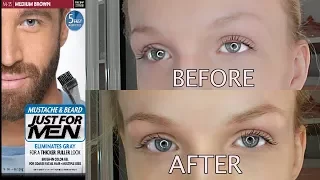 DYEING MY BROWS w/ JUST FOR MEN