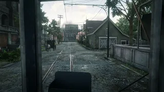Exploring Saint Denis in Red Dead Redemption 2: Tram Ride Timelapse Through the City Streets (RDR2)