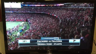 Mike Phillips Performs The National Anthem at the Falcons NFC Championship Game