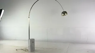 Arco Mid Century Brass and Marble Floor Lamp