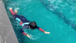 #1#Deedee swimming 😍ว่ายน้ำเป็นแล้วครับ#swimming #swimmingpool #swiming #swimsuit 🏊🏻🏊🏻