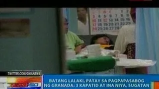 NTG: Batang lalaki, patay sa pagpapasabog ng granda sa Cotabato City; 3 kapatid at ina niya, sugatan