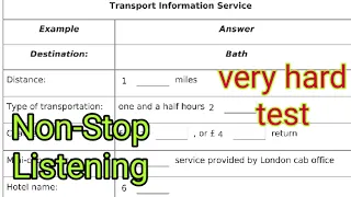 Transport Information Service Listening Test | Non Stop Listening Test | Very Hard Listening Test