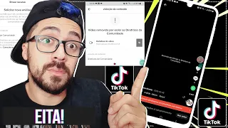 TIKTOK : VÍDEO REMOVIDO POR VIOLAR AS DIRETRIZES DA COMUNIDADE