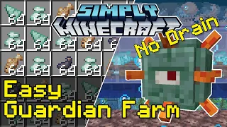 Easy Guardian Farm Tutorial (No Drain/Water Removal) | Simply Minecraft (Java Edition 1.17/1.18)