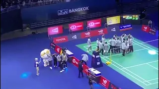 Team India after winning Thomas Cup 2022 | Winning moment |