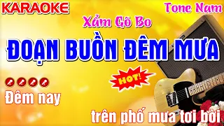 [ Xẩm Gõ Bo ] Đoạn Buồn Đêm Mưa Karaoke Nhạc Sống Tone Nam ( G#m ) - Tình Trần Organ