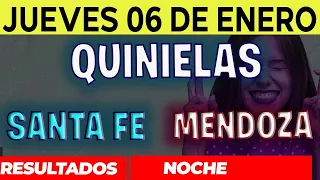 Resultados Quinielas Nocturna de Santa Fe y Mendoza, Jueves 6 de Enero