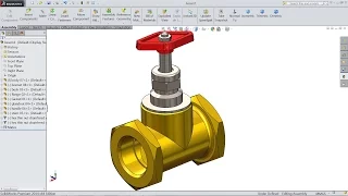 SolidWorks Tutorial | Design And Assembly Of Valve in SolidWorks | SolidWorks