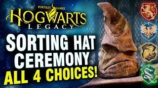 Hogwarts Legacy - Sorting Hat Ceremony, All 4 Houses and Their Unique Cutscenes!