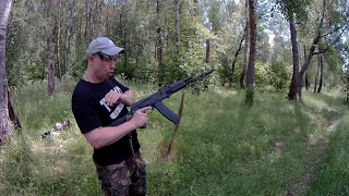 СТРАЙКБОЛЬНЫЙ ПРИВОД. Cyma AK 74M CM040C.ТЕСТ НА КУЧНОСТЬ И ДАЛЬНОСТЬ!