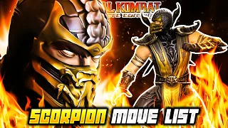 SCORPION MOVE LIST - Mortal Kombat 9 (MK9)