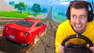 DESCENDO SEM FREIO o maior morro do BeamNG Drive!