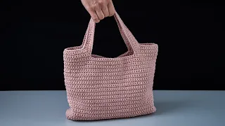 How to crochet a simple crochet tote bag - tutorial for beginners!