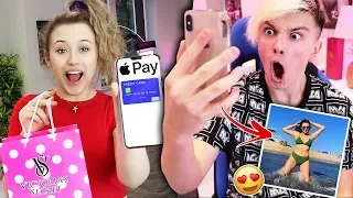 I Swapped PHONES With My BOYFRIEND For 24 HOURS! *Bad Idea*