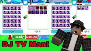 DJ TV Man! What Do People Offer for DJ TV Man? Toilet Tower Defense