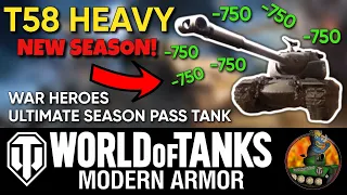 T58 HEAVY II Ultimate Season Pass Tank II Tank Review & Gameplay! II WoT Console II War Heroes