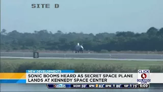 Air Force secret space plane lands with a boom