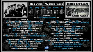 Bob Dylan - My Back Pages  [Jam Track] [Backing Vocals & Guitar chords ]