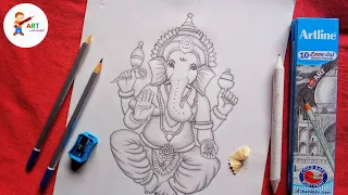 Lord Ganesha Drawing | How to draw Lord Ganesha | Pencil Drawing