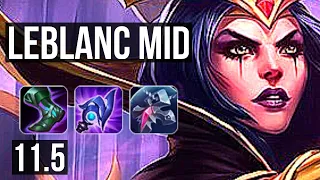 LEBLANC vs AHRI (MID) | 9/0/6, 68% winrate, Legendary | BR Master | v11.5